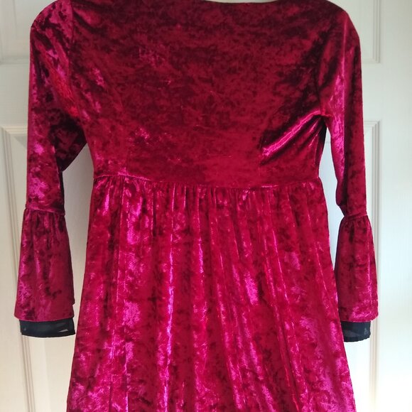 Red Velvet Bell Sleeve Dress from Hot Topic - Picture 3 of 6